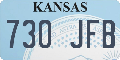 KS license plate 730JFB