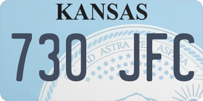 KS license plate 730JFC