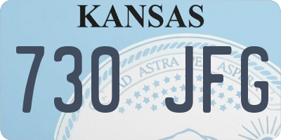 KS license plate 730JFG