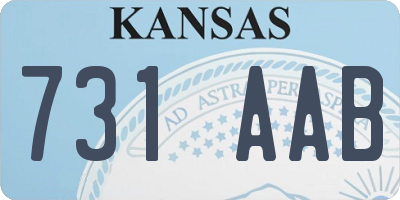 KS license plate 731AAB