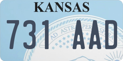 KS license plate 731AAD