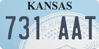 KS license plate 731AAT