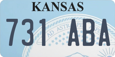 KS license plate 731ABA