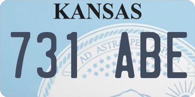 KS license plate 731ABE