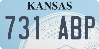KS license plate 731ABP