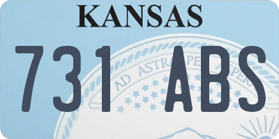 KS license plate 731ABS