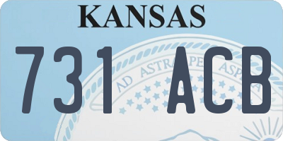 KS license plate 731ACB