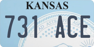 KS license plate 731ACE