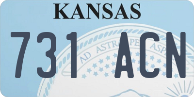 KS license plate 731ACN