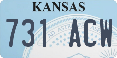 KS license plate 731ACW