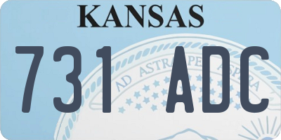KS license plate 731ADC