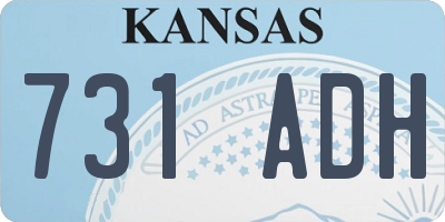KS license plate 731ADH