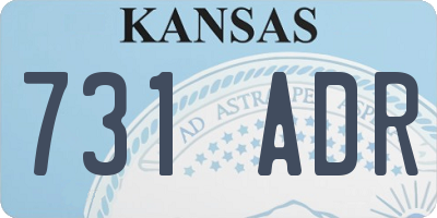 KS license plate 731ADR