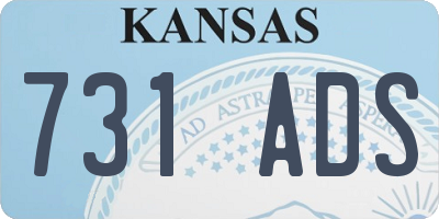 KS license plate 731ADS