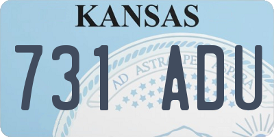 KS license plate 731ADU