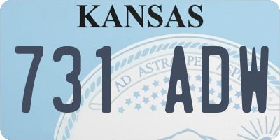 KS license plate 731ADW