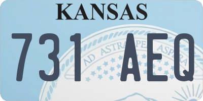 KS license plate 731AEQ
