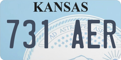 KS license plate 731AER