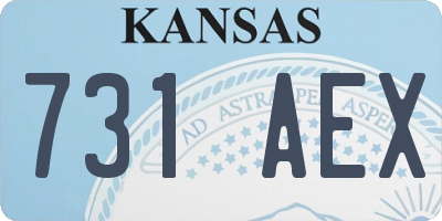KS license plate 731AEX