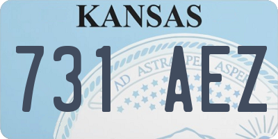 KS license plate 731AEZ
