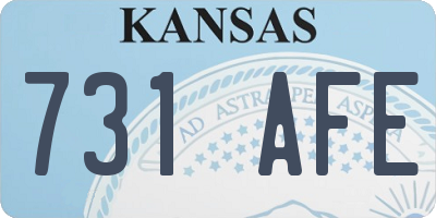 KS license plate 731AFE