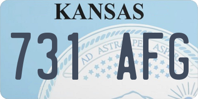 KS license plate 731AFG