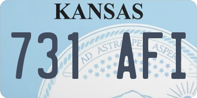 KS license plate 731AFI