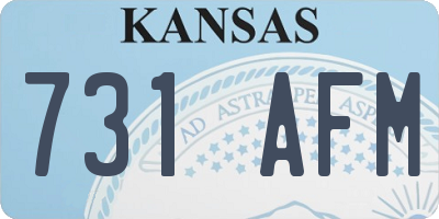 KS license plate 731AFM