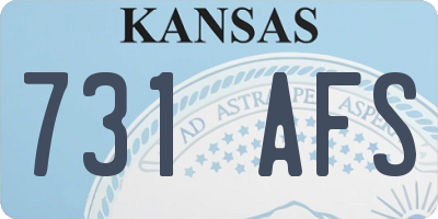 KS license plate 731AFS