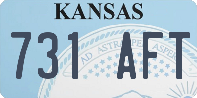 KS license plate 731AFT