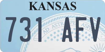 KS license plate 731AFV