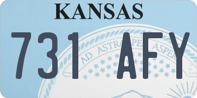 KS license plate 731AFY