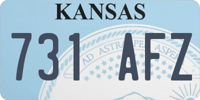 KS license plate 731AFZ