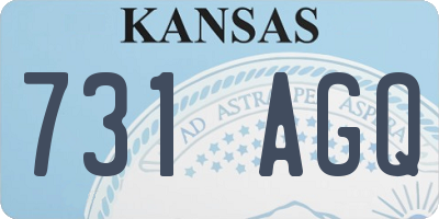 KS license plate 731AGQ
