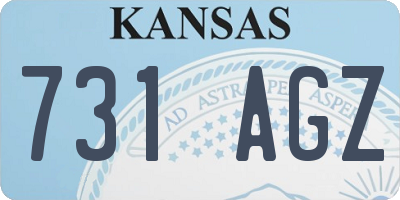 KS license plate 731AGZ