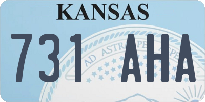 KS license plate 731AHA