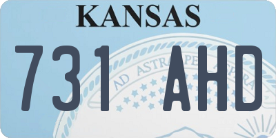 KS license plate 731AHD