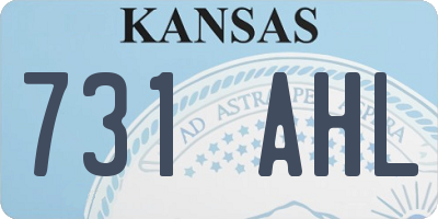 KS license plate 731AHL