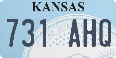 KS license plate 731AHQ