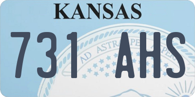 KS license plate 731AHS