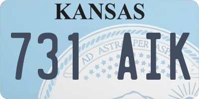 KS license plate 731AIK