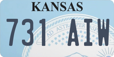 KS license plate 731AIW