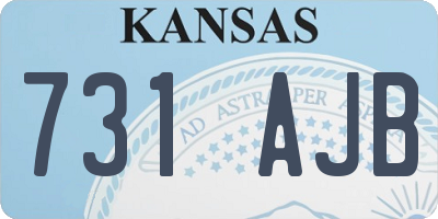 KS license plate 731AJB