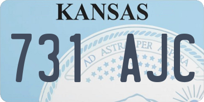 KS license plate 731AJC