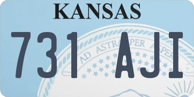 KS license plate 731AJI