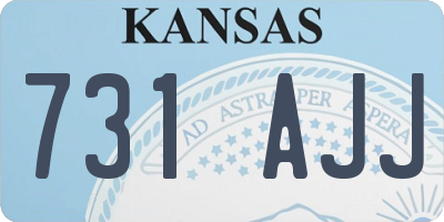 KS license plate 731AJJ