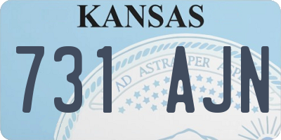 KS license plate 731AJN