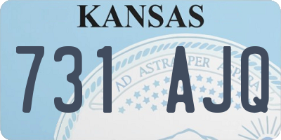KS license plate 731AJQ