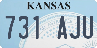 KS license plate 731AJU