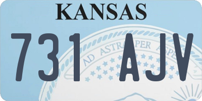 KS license plate 731AJV